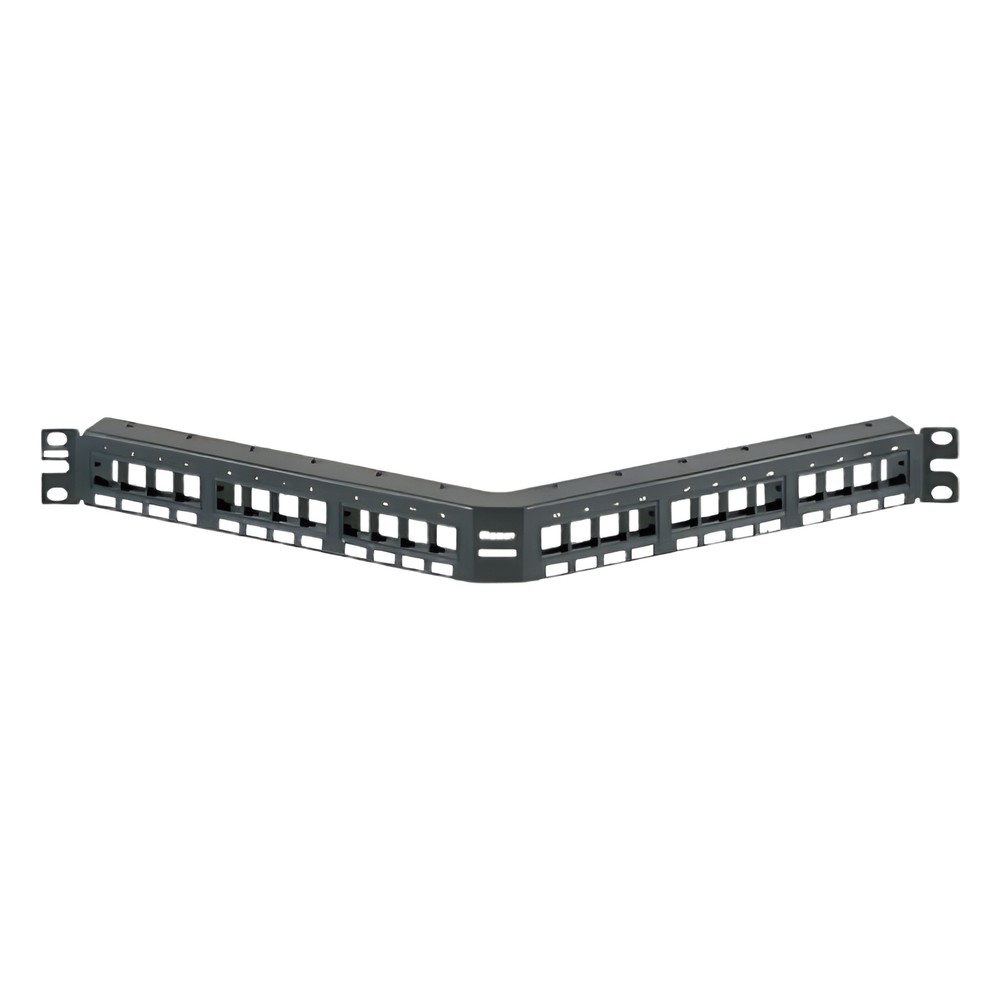 Panel de Parcheo Modular Keystone (Sin Conectores), Angulado, de 24 Pu