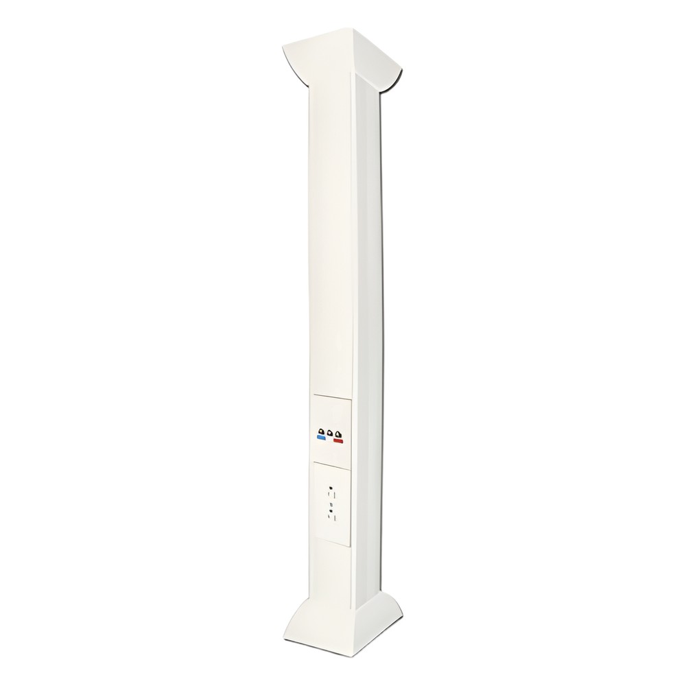 Pole Blanco de 3 Metros (9.84 Pies) para Instalaciones Eléctricas, Voz