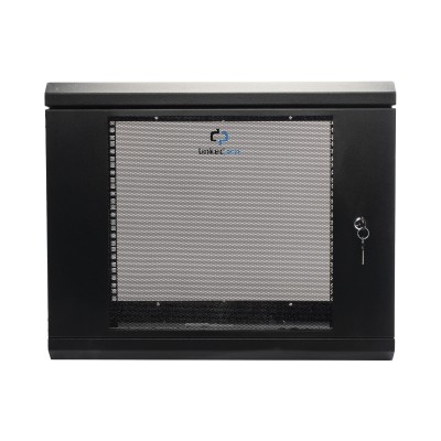 Gabinete de Pared de 9U con Puerta de Cristal Templado, 455 mm de Prof