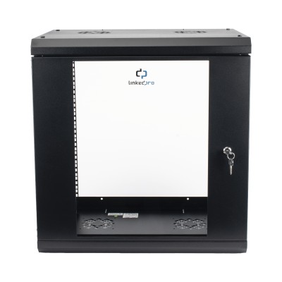 Gabinete de Pared de 12U con Puerta de Cristal Templado, 455 mm de Pro
