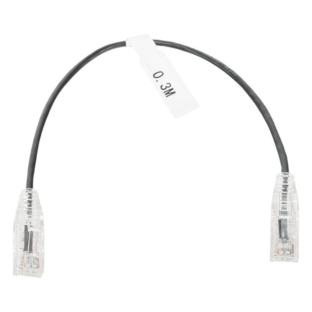 Cable de Parcheo Slim UTP Cat6 - 30 cm (11.81 Pulgadas) Negro Diámetro
