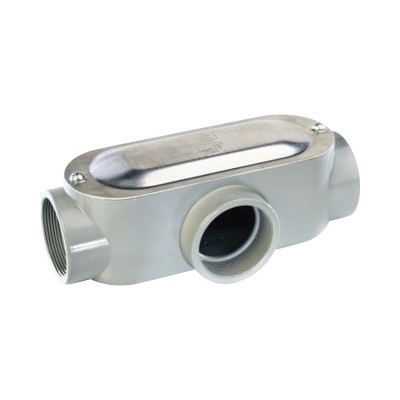 Caja oval roscada tipo T de 2" (50.8) incluye tapa y tornillos.