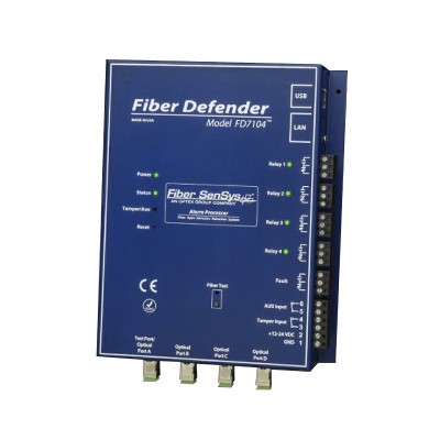 Sensor de Seguridad Perimetral por Fibra Óptica Sensitiva / 4 zonas / 