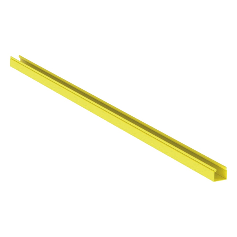 Canaleta FiberRunner™ 2X2 sin Tapa, de PVC Rígido, Color Amarillo, 1.8