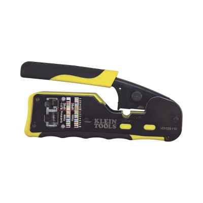 Ponchadora/Pelacables/Cortacables con Matraca para Conectores Pass-Thr