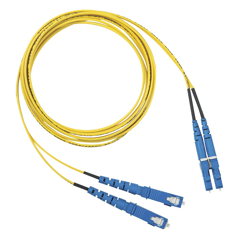 Jumper de Fibra Optica Monomodo 9/125 OS2, LC-SC Duplex, OFNR (Riser),
