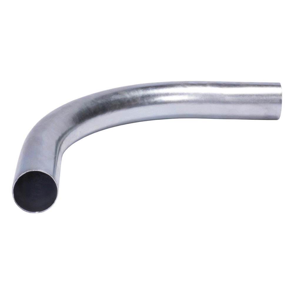 Curva/Codo de 90° de 1" (25mm) pared delgada galvanizado etiqueta verd