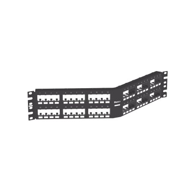 Panel de Parcheo Modular Mini-Com (Sin Conectores), Angulado Instalaci