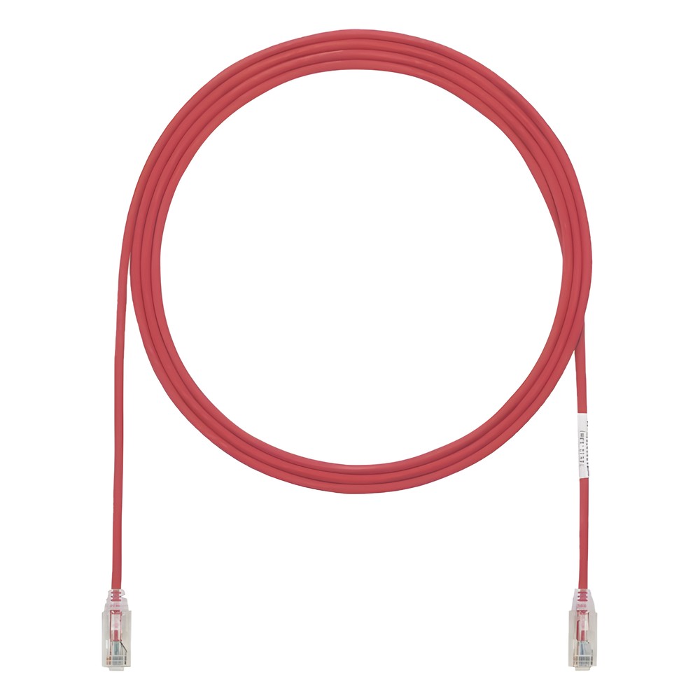 Cable de Parcheo TX6, UTP Cat6, Diámetro Reducido (28AWG), Color Rojo,