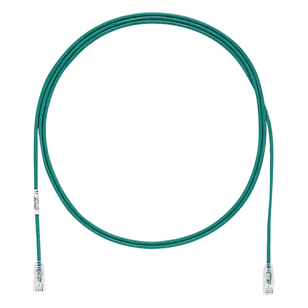 Cable de Parcheo TX6, UTP Cat6, Diámetro Reducido (28AWG), Color Verde