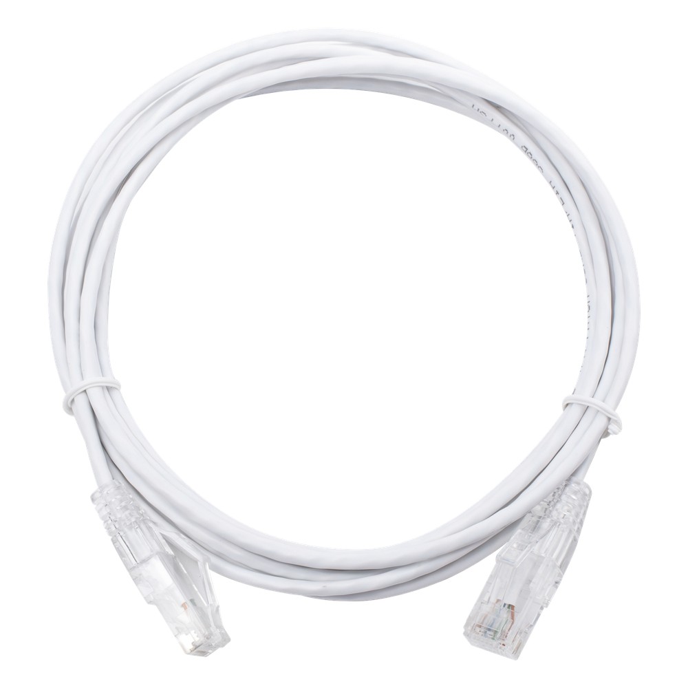Cable de Parcheo Slim UTP Cat6 - 3 Metros (9.84 Pies) Blanco Diámetro 