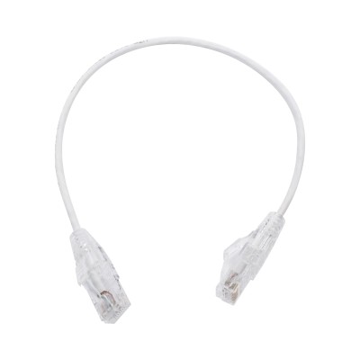 Cable de Parcheo Slim UTP Cat6 - 30 cm (11.81 Pulgadas) Blanco, Diámet