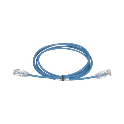 Cable de Parcheo TX6, UTP Cat6, Diámetro Reducido (28AWG), Color Azul,