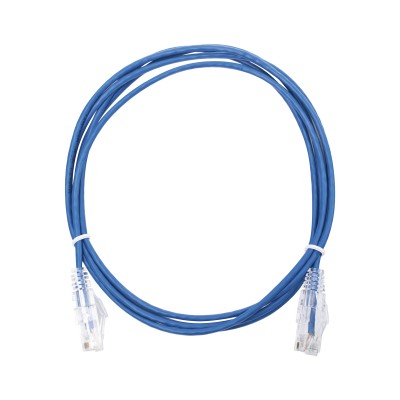 Cable de Parcheo Slim UTP Cat6 - 2 Metros (6.56 Pies) Azul Diámetro Re