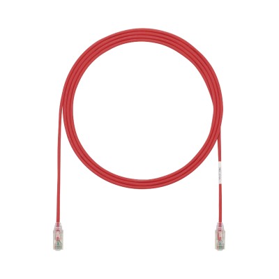 Cable de Parcheo TX6, UTP Cat6, Diámetro Reducido (28AWG), Color Rojo,