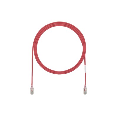 Cable de Parcheo TX6, UTP Cat6, Diámetro Reducido (28AWG), Color Rojo,