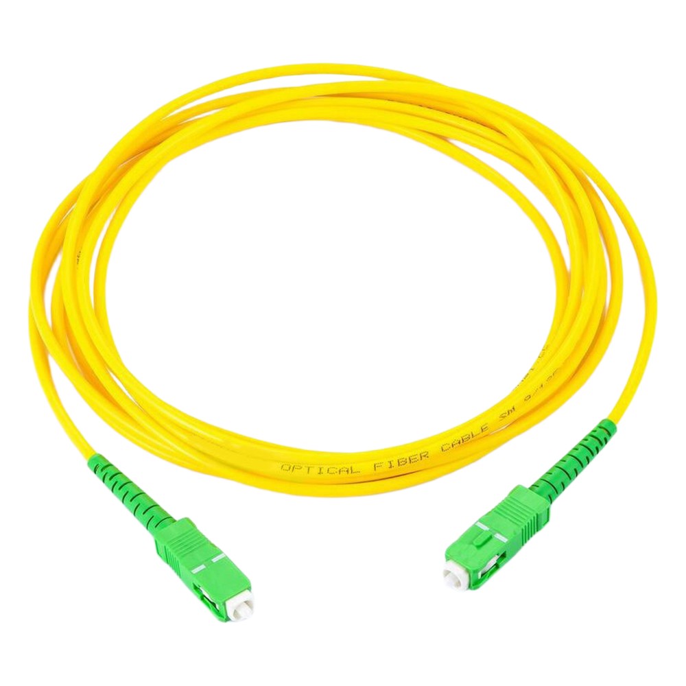 Jumper de Fibra Óptica Monomodo SC/APC SC/APC Simplex, Color Amarillo,