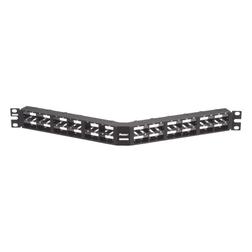 Panel de Parcheo Modular Mini-Com (Sin Conectores), Angulado, Sin Blin