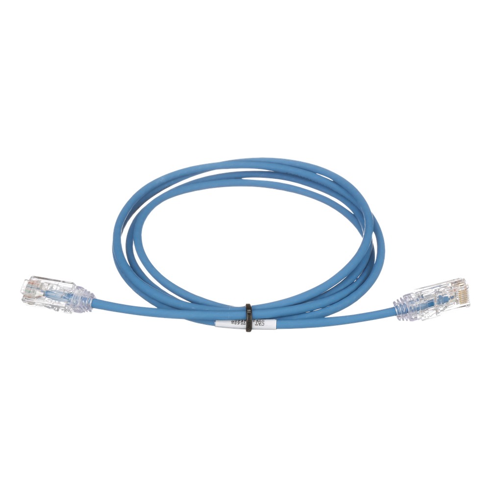 Cable de Parcheo TX6, UTP Cat6, Diámetro Reducido (28AWG), Color Azul,