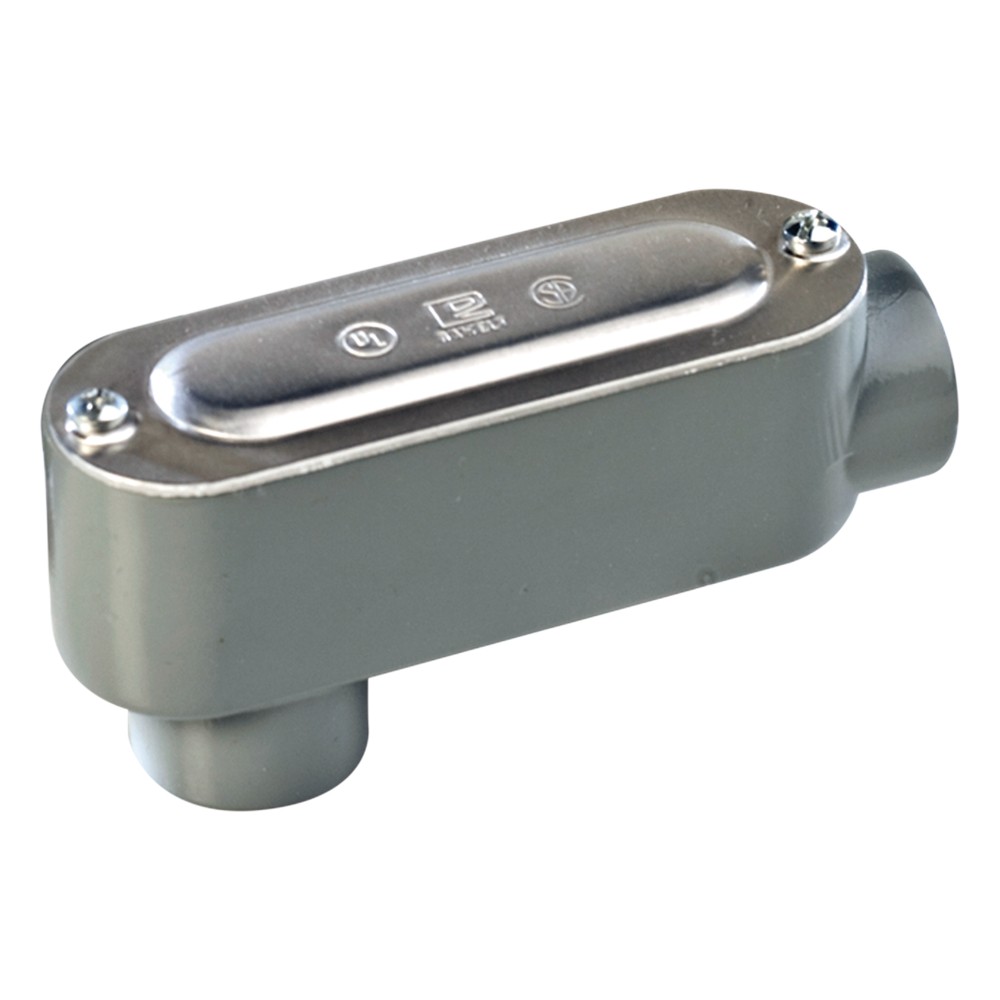 Caja Condulet tipo LB de 1" (25.4 mm) Incluye tapa y tornillos.
