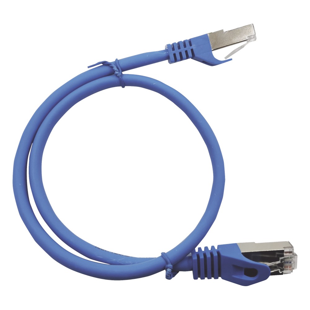 Patch Cord Cat6A 10G Blindado 7.0 Metros (22.96 Pies) Azul