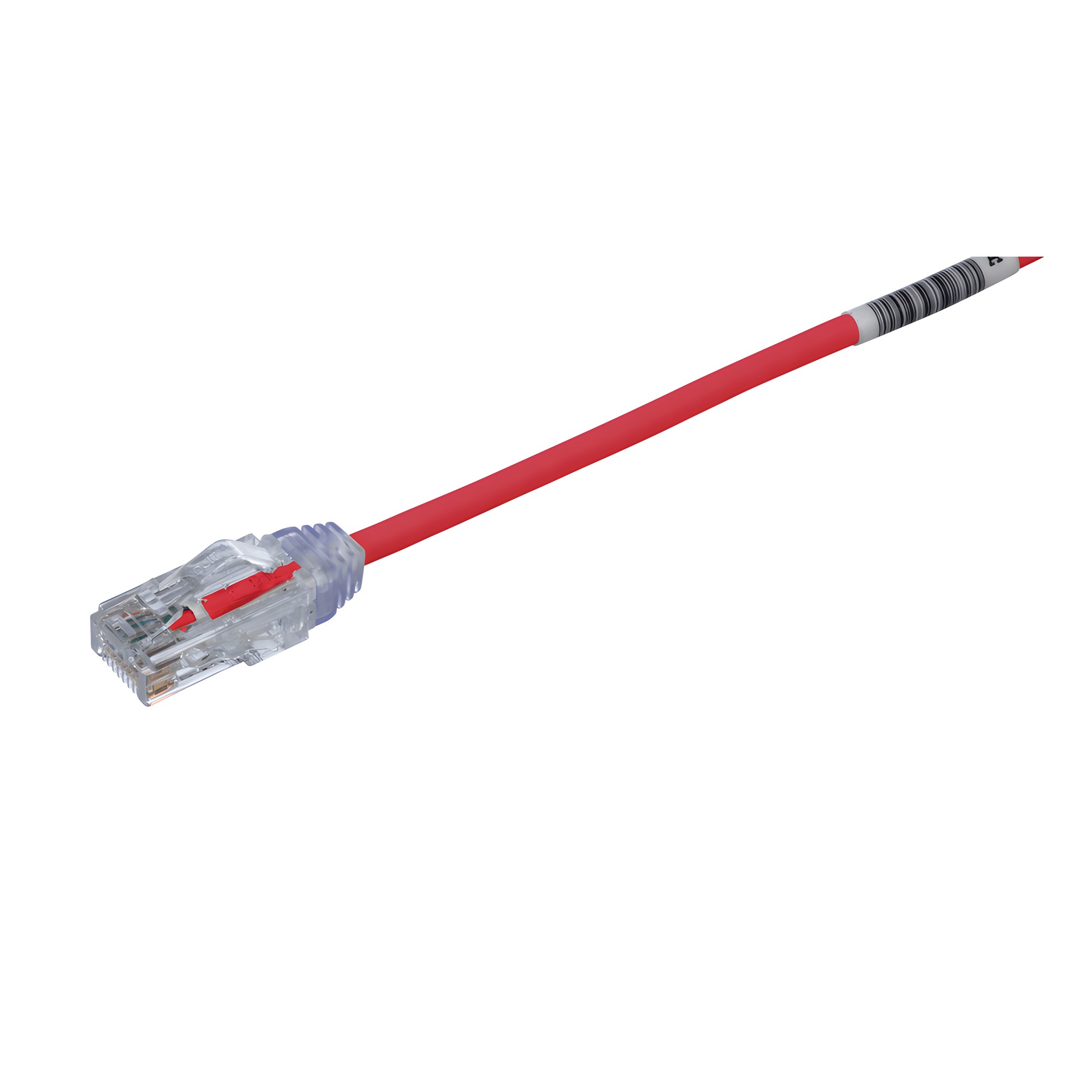 Cable de Parcheo TX6, UTP Cat6, Diámetro Reducido (28AWG), Color Rojo,