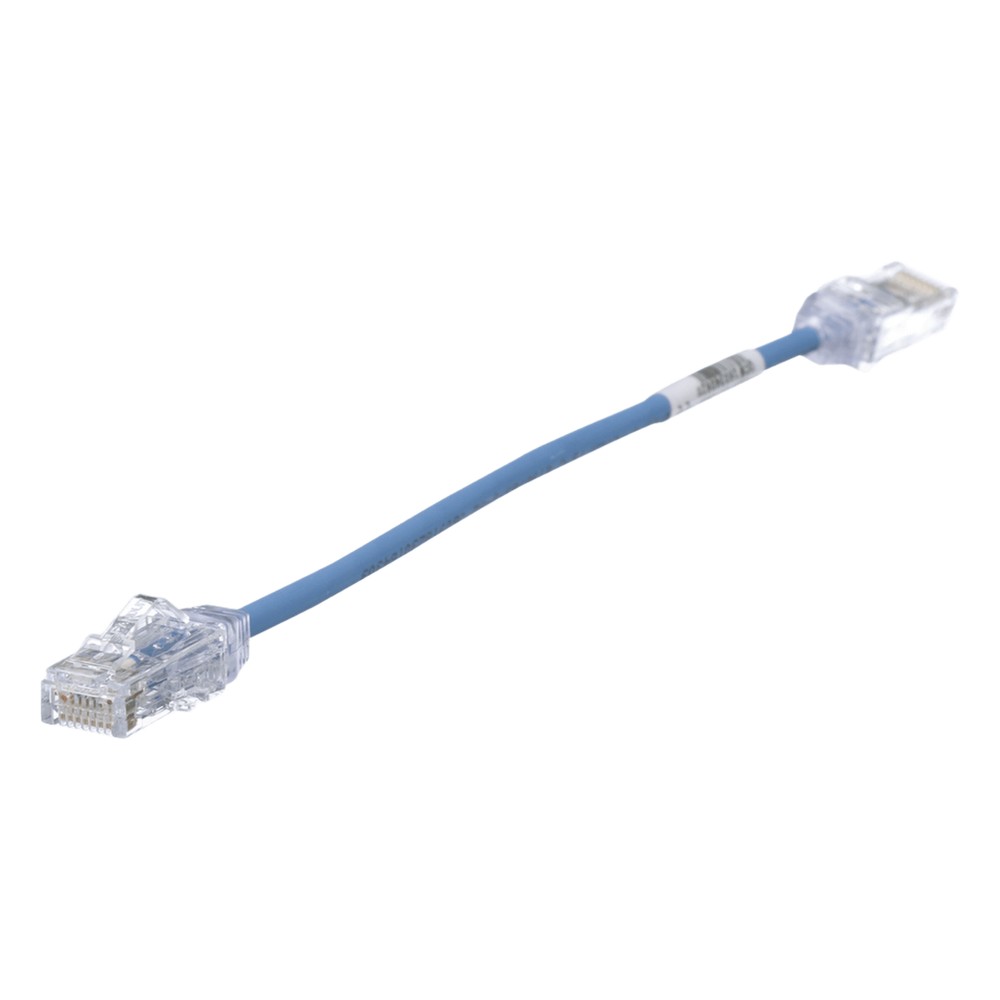 Cable de Parcheo TX6, UTP Cat6, Diámetro Reducido (28AWG), Color Azul,