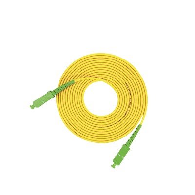 Jumper de Fibra Óptica Monomodo SC/APC-SC/APC Simplex, Color Amarillo,