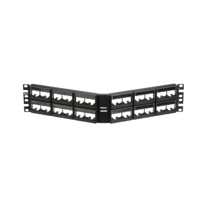 Panel de Parcheo Modular Mini-Com (Sin Conectores), Angulado, Sin Blin
