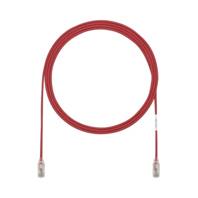 Cable de Parcheo TX6, UTP Cat6, Diámetro Reducido (28AWG), Color Rojo,