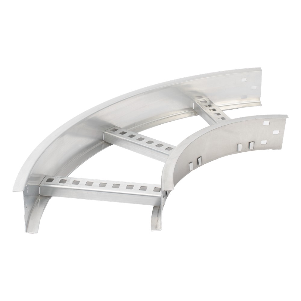 Curva Horizontal de Aluminio de 90° Perfil Z / Peralte 3 1/4" / Ancho 