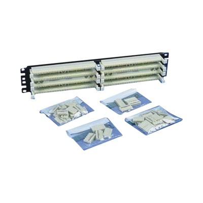 Kit Panel de Conexión con 2 Bases de 100 Pares, Categoría 5e, Incluye 