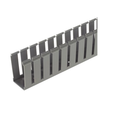 Canaleta Ranurada de PVC sin Tapa, Tipo G, 2.25 in de Ancho, 2.12 in d