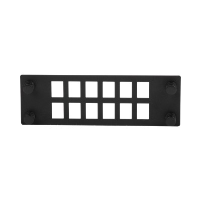 Placa Para 12 Adaptadores de Fibra Óptica, Uso con Gabinetes FPONE3 y 