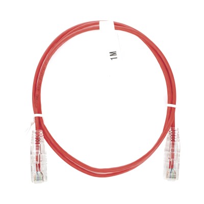 Cable de Parcheo Slim UTP Cat6 - 1 Metro (3.28 Pies), Rojo, Diámetro R