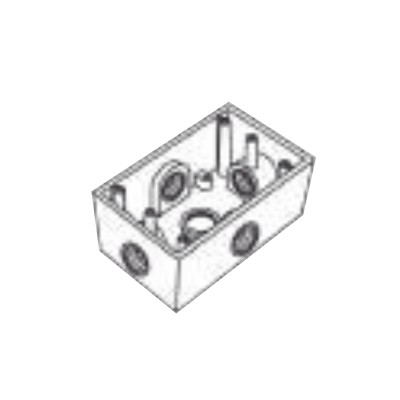 Caja Condulet FS de 3/4" (19.05 mm ) con cinco bocas a prueba de intem