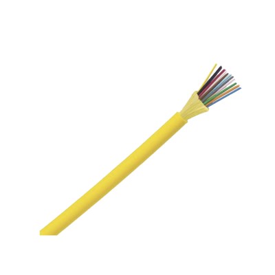 Cable de Fibra Óptica de 12 Hilos, Monomodo OS2 9/125, Interior, Tight