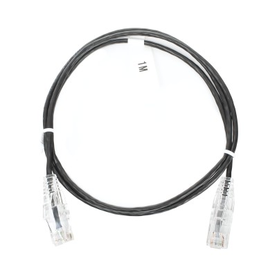 Cable de Parcheo Slim UTP Cat6 - 1 Metro (3.28 Pies), Negro, Diámetro 