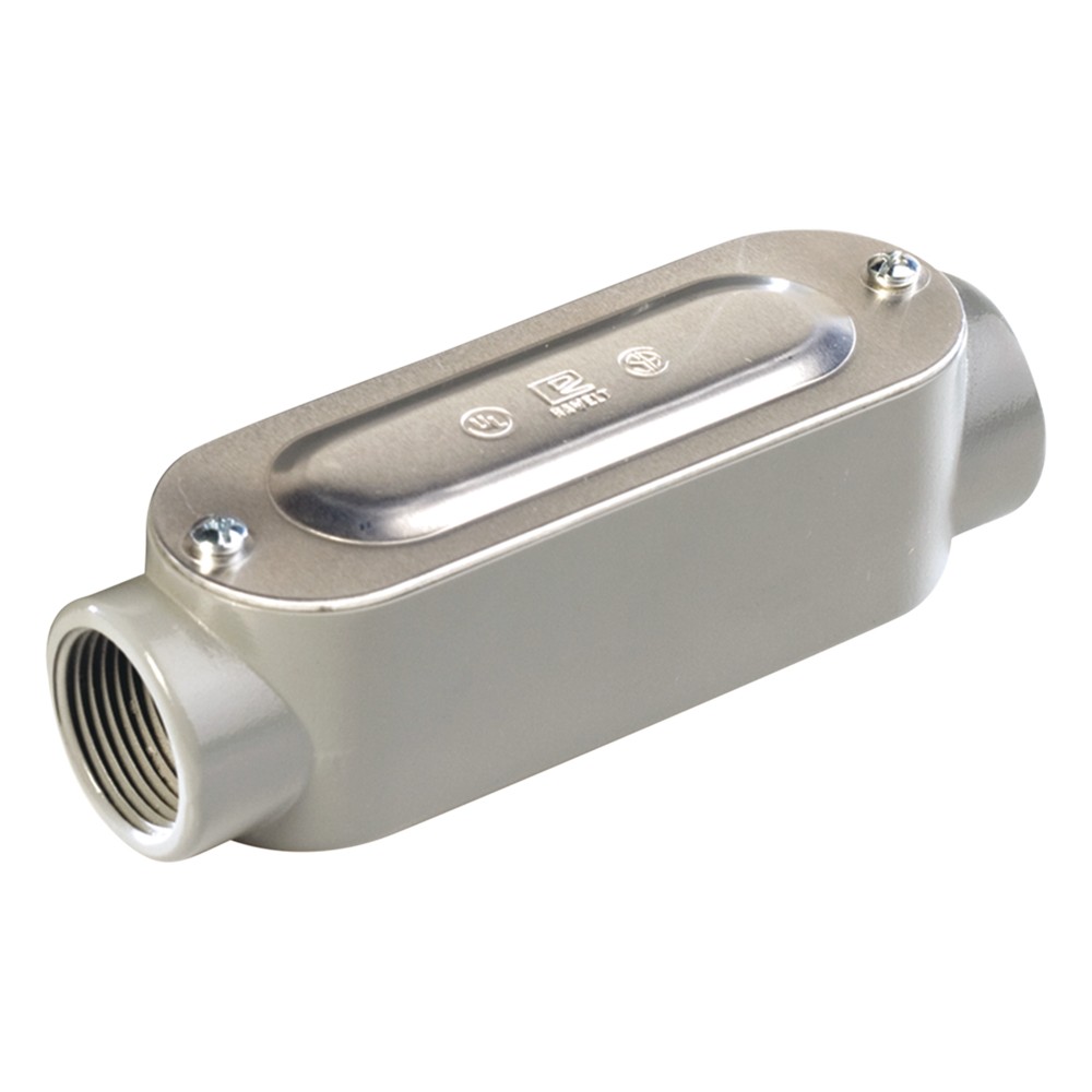 Caja oval roscada tipo C de 2" (50.8 mm) Incluye tapa y tornillos.