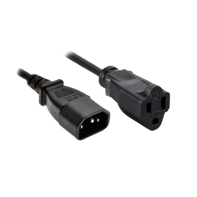 Cable de Alimentación / Enchufe C14/US / 60 cm (23.6 in) / Negro / Com