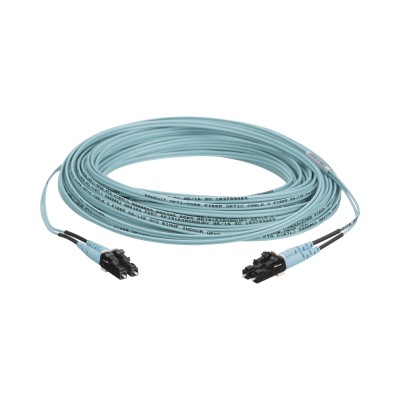 Jumper de Fibra Optica Multimodo 50/125 OM3, LC-LC Duplex, OFNR (Riser