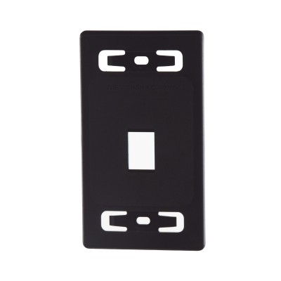 Placa de Pared Modular MAX, de 1 Salida, Color Negro