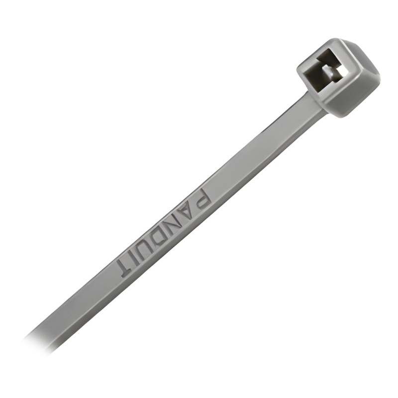 Cincho de Nylon 6.6, Color Gris, 290 mm largo x 3.7mm ancho, sección t