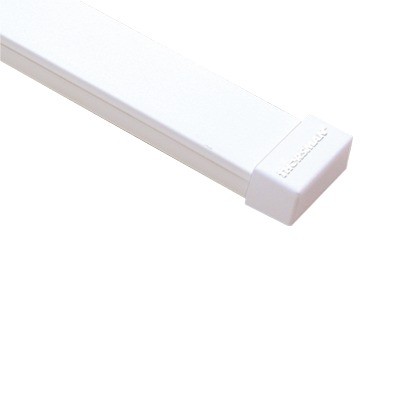 Tapa final color blanco de PVC auto extinguible,  para canaletas TMK10