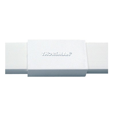 Pieza de unión color blanco de PVC auto extinguible, para canaletas TM