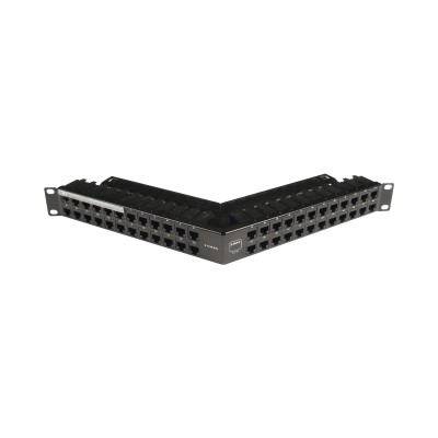 Patch Panel Z-Max de 48 Puertos, Blindado, Precargado con Jacks Catego