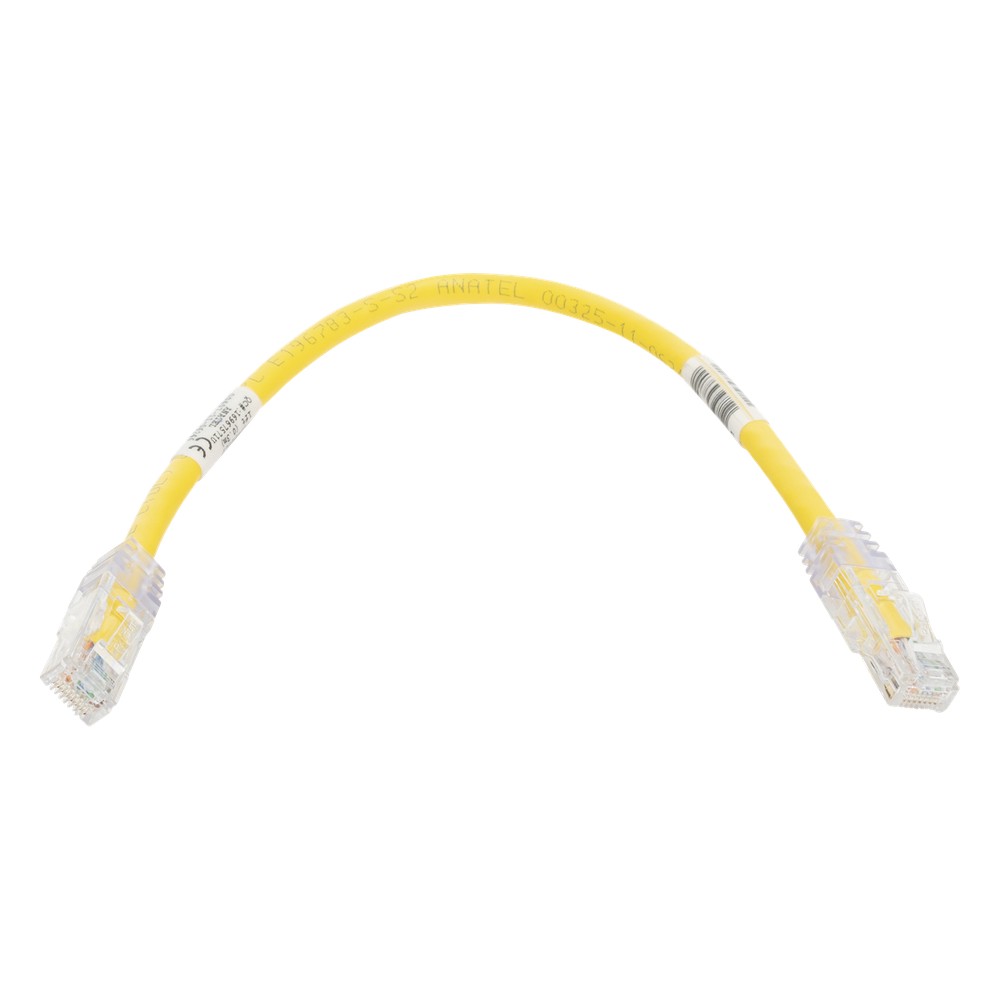 Cable de Parcheo TX6, UTP Cat6, 24 AWG, CM, Color Amarillo, 0.3 Metros
