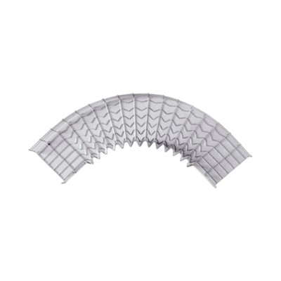 Curva Pre-Fabricada Horizontal de 90° con medidas de 54 mm de Peralte 
