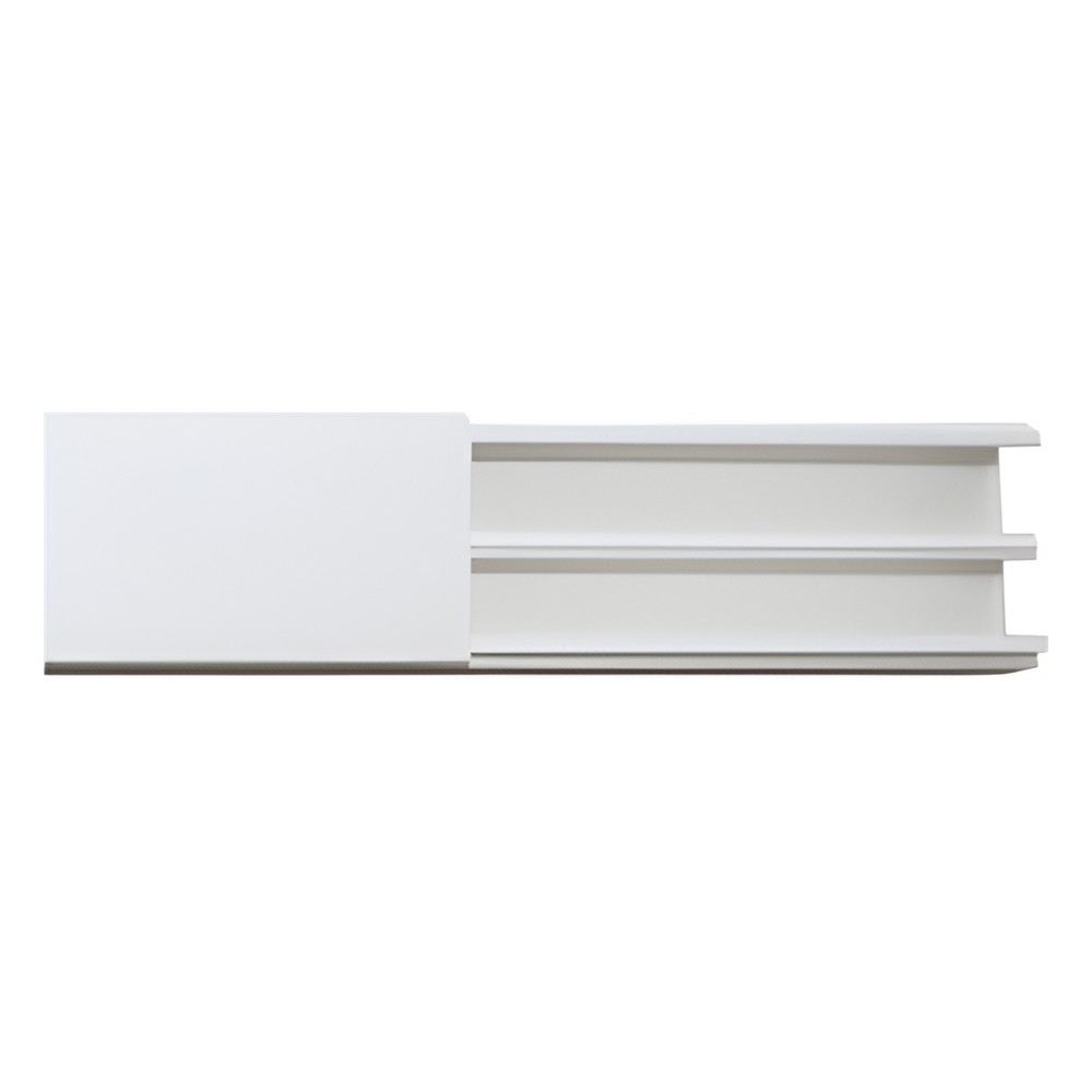 Canaleta en color blanco de PVC auto extinguible, 35 x 17, tramo de 2.