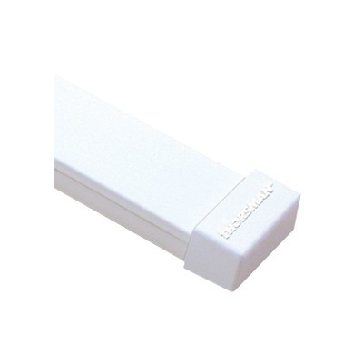 Tapa final color blanco de PVC auto extinguible,  para canaleta TMK173